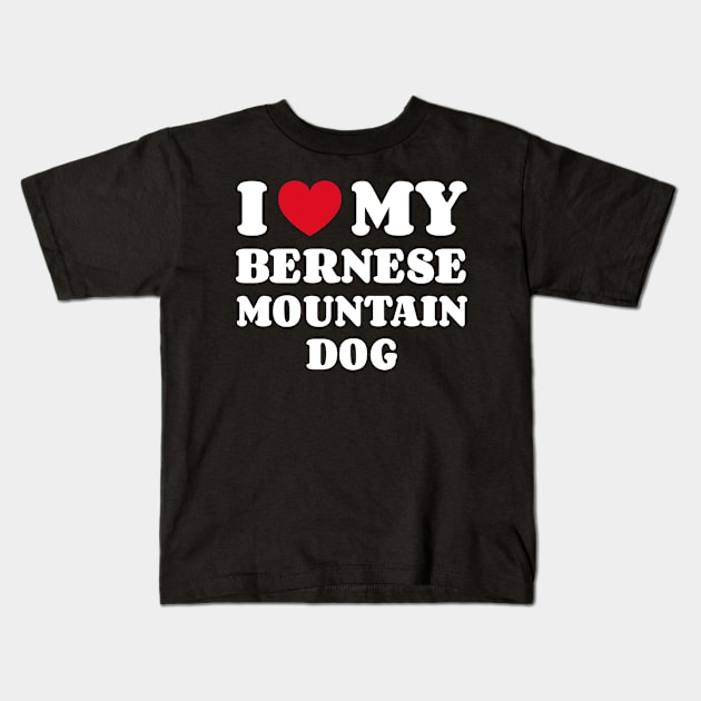 Bernese Mountain Dog Kids T-Shirt by ninarts